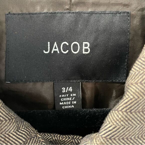 [3/4] Jacob Brown & Tan Fall Long Sleeve Belted Trench Coat Rain Jacket Women’s - Picture 10 of 12